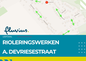 Tijdelijke onderbreking A. Devriesestraat door rioleringswerken