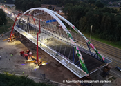 Plaatsing nieuwe boogbrug over E40 in Bertem. Praktische info en verkeershinder