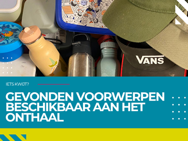 Gevonden voorwerpen beschikbaar aan onthaal tijdens de maand september