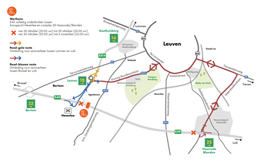 Tuikabelbrug omleiding verkeer